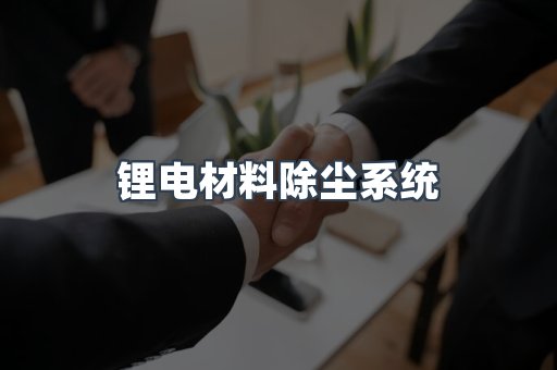 锂电材料除尘系统